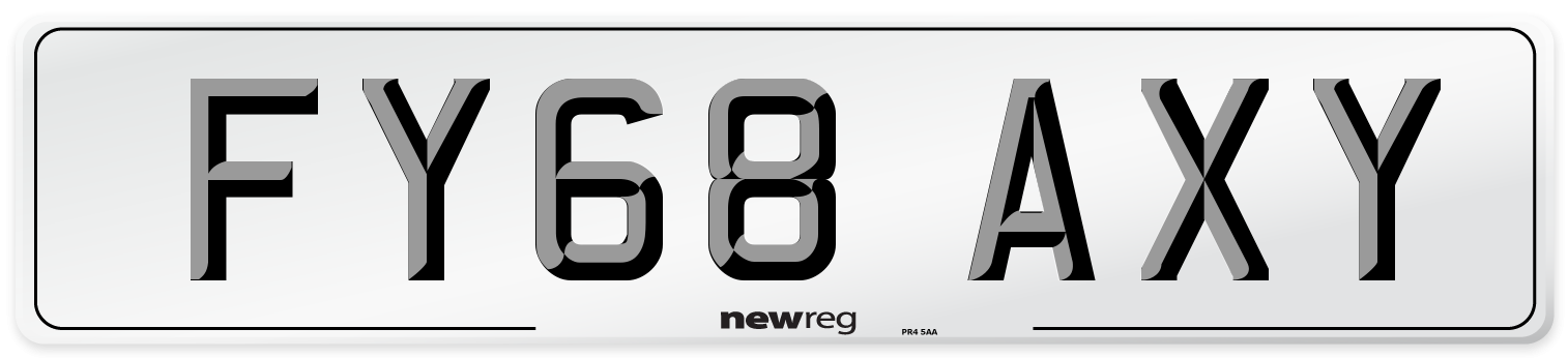 FY68 AXY Number Plate from New Reg